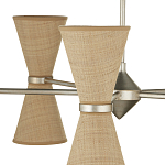 Люстра серебряного цвета с тканевыми абажурами Loft Rope Light варинант исполнения - 1 | Loft Concept в Нижнем Новгороде