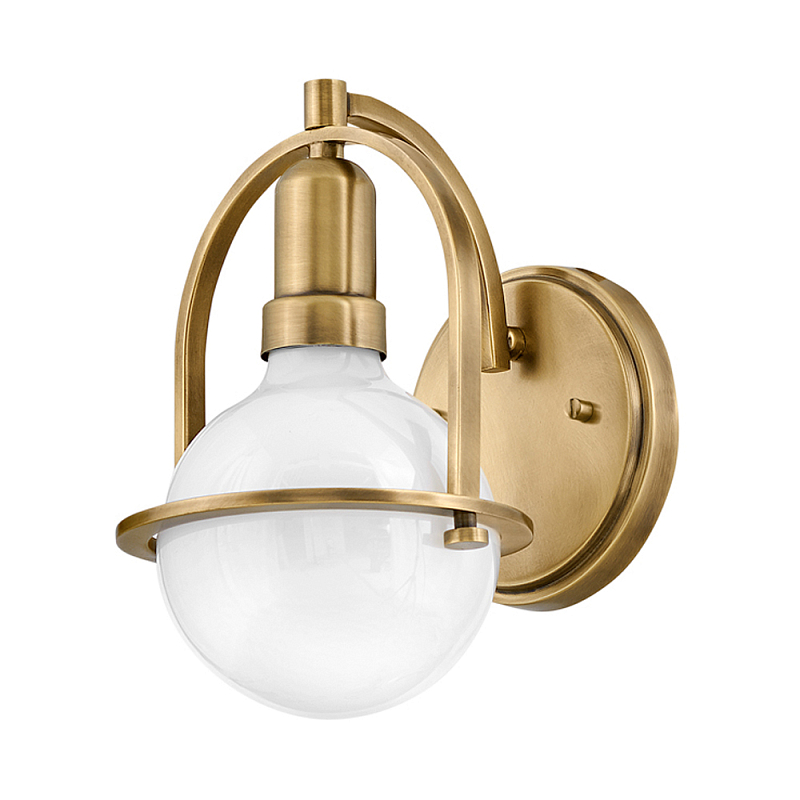 Бра с шарообразной белой лампой и декоративной рамкой Hinkley Латунь в Нижнем Новгороде | Loft Concept 