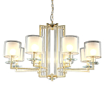 Люстра с 8-ю цилиндрическими плафонами из стекла Laurent варинант исполнения - 1 | Loft Concept в Нижнем Новгороде