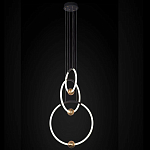 Люстра подвесная светодиодная с 3-мя кольцами Bronze Ring Chandelier варинант исполнения - 1 | Loft Concept в Нижнем Новгороде