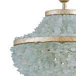 Подвесной светильник трёхъярусный с каскадом из стеклянных декоративных элементов Shining Sea Glass варинант исполнения - 1 | Loft Concept в Нижнем Новгороде