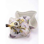 Шкатулка фиолетового цвета с рисунком бабочек и крышкой с фигуркой птицы на ветке Eden Garden варинант исполнения - 6 | Loft Concept в Нижнем Новгороде