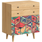 Комод с принтом на ящиках Elise Chest of Drawers варинант исполнения - 13 | Loft Concept в Нижнем Новгороде
