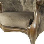 Кресло с мягкой обивкой из коричневого велюра на 4-х деревянных ножках Evelyn Classical Armchair варинант исполнения - 5 | Loft Concept в Нижнем Новгороде