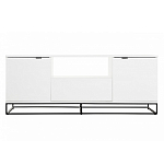 ТВ-тумба белая с  2-мя дверцами и ящиком Strict Lines варинант исполнения - 2 | Loft Concept в Нижнем Новгороде