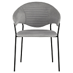 Серый стул с обивкой из искусственной замши Alexis варинант исполнения - 2 | Loft Concept в Нижнем Новгороде