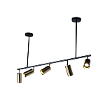 Люстра линейная с 5-ю цилиндрическими плафонами цвета латунь TRIBES CHANDELIER варинант исполнения - 2 | Loft Concept в Нижнем Новгороде