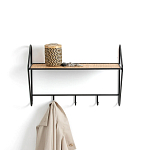 Настенная вешалка с полкой из ротанга Bourn Shelf-hanger варинант исполнения - 2 | Loft Concept в Нижнем Новгороде