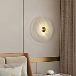 Бра в форме диска из натурального камня с декоративным центральным элеменом Cryptocrystalline Stone варинант исполнения - 3 | Loft Concept в Нижнем Новгороде