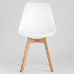 Стул с основой из пластика и мягким сиденьем Arvika White варинант исполнения - 2 | Loft Concept в Нижнем Новгороде