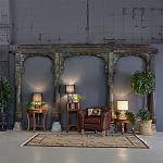 Старинная индийская резная арка из тика Antique Indian Carved Arch варинант исполнения - 3 | Loft Concept в Нижнем Новгороде