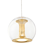 Подвесной светильник со стеклянным плафоном Inner Gleam Globe gold  варинант исполнения - 2 | Loft Concept в Нижнем Новгороде