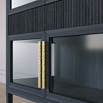 Витрина Primo со стеклянными фасадами и 2 ящиками Черный дуб варинант исполнения - 5 | Loft Concept в Нижнем Новгороде