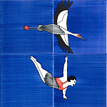 Плитка с узором Аист варинант исполнения - 1 | Loft Concept в Нижнем Новгороде