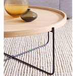 Журнальный стол с круглой деревянной столешницей Urban Style Space варинант исполнения - 3 | Loft Concept в Нижнем Новгороде