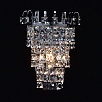 Бра настенное цвета хром с прозрачными квадратными хрустальными подвесками Crystal Regena варинант исполнения - 2 | Loft Concept в Нижнем Новгороде