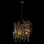 Подвесная люстра в виде ветвей деревьев золотого цвета с прозрачными подвесками-каплями 8 и 14 ламп Droplet Chandelier варинант исполнения - 3 | Loft Concept в Нижнем Новгороде