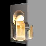 Встраиваемый в стену гипсовый светильник под покраску с арками и рельефными колоннами Antiquity Athena варинант исполнения - 1 | Loft Concept в Нижнем Новгороде