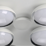 Потолочный светильник овальной формы белого цвета с 7-ю лампами Lunar Pebbles варинант исполнения - 11 | Loft Concept в Нижнем Новгороде