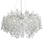 Люстра с хрустальными подвесками на металлических ветках Fairytree Light Silver Chandelier 14 варинант исполнения - 1 | Loft Concept в Нижнем Новгороде