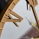 Часы настенные зеркальные с золотым металлическим циферблатом Mirror Tower Clock варинант исполнения - 2 | Loft Concept в Нижнем Новгороде