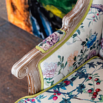 Диван из натурального бука бежевый с изображением птиц и цветов Beige Green Chinoiserie Garden Sofa варинант исполнения - 5 | Loft Concept в Нижнем Новгороде