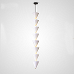 Подвесной светильник светодиодный в виде ряда белых металлических конусов  Herringbone варинант исполнения - 4 | Loft Concept в Нижнем Новгороде