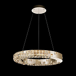 Люстра золотая в форме кольца с мозаичным хрустальным оформлением Sparks of Crystal варинант исполнения - 1 | Loft Concept в Нижнем Новгороде