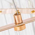 Люстра подвесная круглая с прозрачными хрустальными трубками и золотистым каркасом Диаметр 44 см Hexagon Tube Light варинант исполнения - 4 | Loft Concept в Нижнем Новгороде