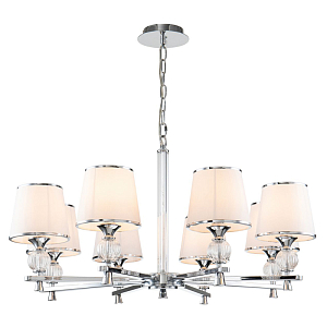 Люстра цвета хром с тканевыми плафонами LUMINAIRE
