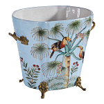 Кашпо из голубого фарфора с бронзовыми элементами Blue Garden варинант исполнения - 3 | Loft Concept в Нижнем Новгороде