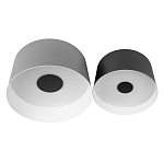 Потолочный светильник с 2-мя цилиндрическими абажурами серого и черного цвета Urban Dome варинант исполнения - 1 | Loft Concept в Нижнем Новгороде