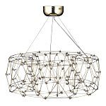 Люстра с тонкой металлической конструкцией цвета золото Quasar варинант исполнения - 3 | Loft Concept в Нижнем Новгороде