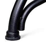 Обеденный стол с прямоугольной столешницей из стекла на черных металлических ножках White Marble варинант исполнения - 6 | Loft Concept в Нижнем Новгороде