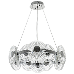 Люстра с круглыми рельефными плафонами Glass Peonies Chrome Chandelier варинант исполнения - 2 | Loft Concept в Нижнем Новгороде