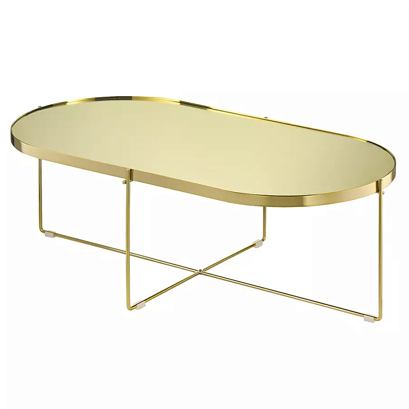 Кофейный столик овальный золотой Modern Mirror Gold Table Золотой в Нижнем Новгороде | Loft Concept 