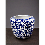 Кашпо с орнаментом в сочетании белого и синего цвета Artistic Flowerpot варинант исполнения - 3 | Loft Concept в Нижнем Новгороде