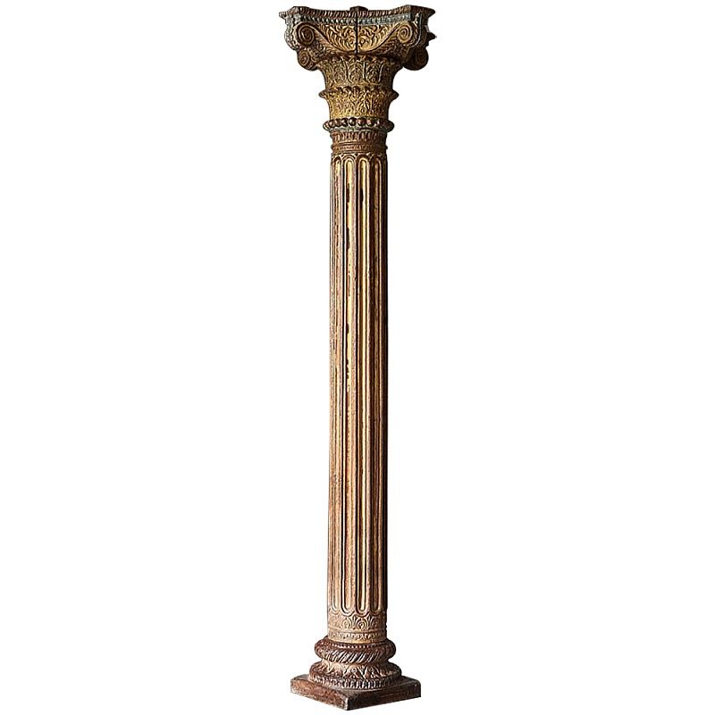 Антикварная колонна из тикового дерева Bhavnagar Antique Column Brown Коричневый в Нижнем Новгороде | Loft Concept 