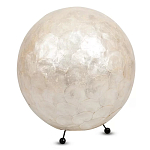 Настольная лампа из перламутра на металлическом каркасе Indonesian Egg варинант исполнения - 1 | Loft Concept в Нижнем Новгороде