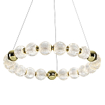 Люстра подвесная кольцевая с прозрачными рифлеными шарообразными плафонами Crystal Globule варинант исполнения - 1 | Loft Concept в Нижнем Новгороде