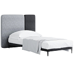 Кровать с большим мягким изголовьем Unity Grey Bed варинант исполнения - 3 | Loft Concept в Нижнем Новгороде