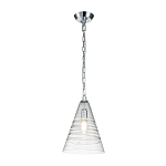 Подвесной светильник с прозрачным рельефным стеклянным плафоном в форме конуса Feiss варинант исполнения - 2 | Loft Concept в Нижнем Новгороде