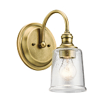 Бра с прозрачным стеклянным абажуром в форме цилиндра Kichler варинант исполнения - 7 | Loft Concept в Нижнем Новгороде