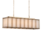 Люстра прямоугольная с каркасом золотого цвета Soft Glow Lamps варинант исполнения - 2 | Loft Concept в Нижнем Новгороде