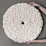 Панно на стену из шерсти мериноса Белый Круг  варинант исполнения - 4 | Loft Concept в Нижнем Новгороде