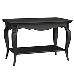 Стол журнальный черный из массива бука с полкой в стиле прованс Black Provence варинант исполнения - 1 | Loft Concept в Нижнем Новгороде