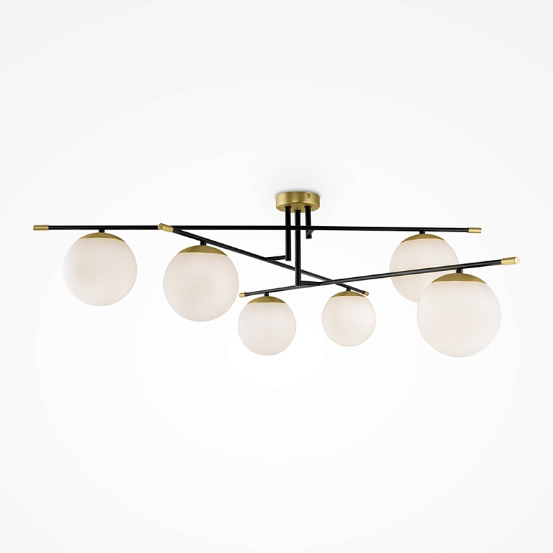 Потолочный светильник Spike Balls Hanging Lamp Белый Золотой Черный в Нижнем Новгороде | Loft Concept 