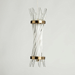 Подвесной светильник с цилиндром из прозрачных стеклянных трубок Nembus варинант исполнения - 5 | Loft Concept в Нижнем Новгороде