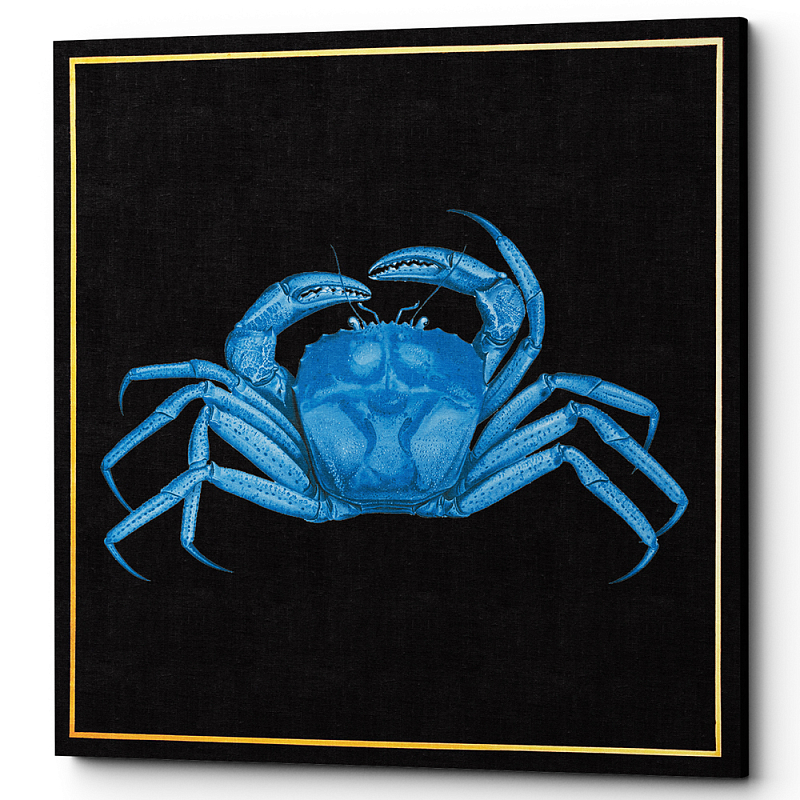 Постер Blue Crab Poster Черный Морская синь в Нижнем Новгороде | Loft Concept 