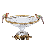 Чаша стеклянная с фигурками разноцветных попугаев на ободке 41 Eden Garden варинант исполнения - 1 | Loft Concept в Нижнем Новгороде